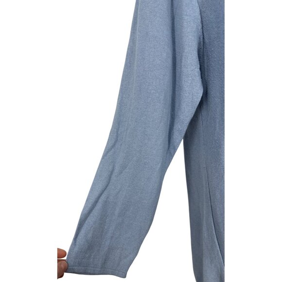 J. Jill Womens Light Blue V-Neck Long Sleeve Lightweight Sweater Tunic Size XL - Picture 3 of 8